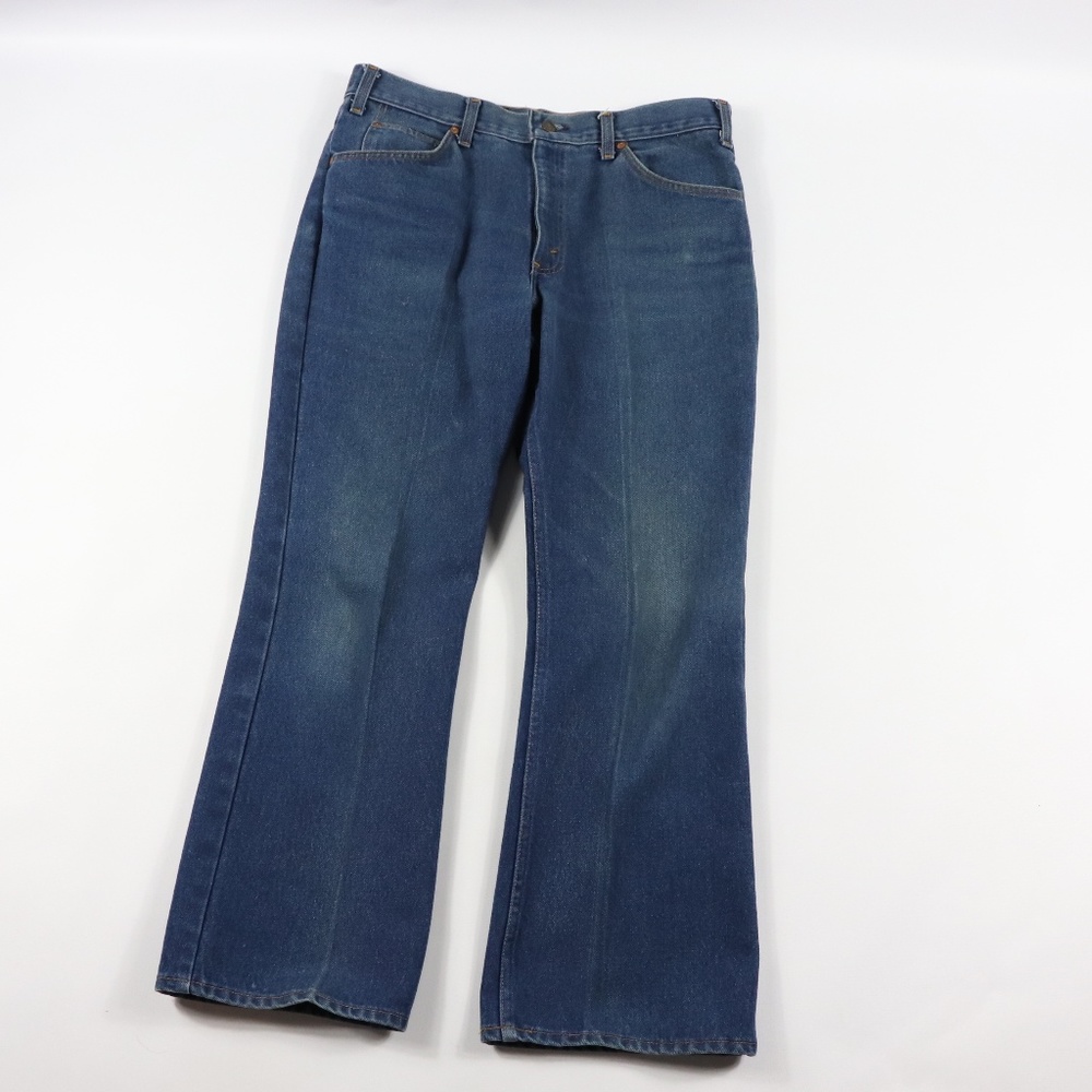 Vtg 80s Plain Pockets Mens 36x30 Bootcut Jeans